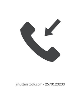 incoming call icon Flat logo set collection