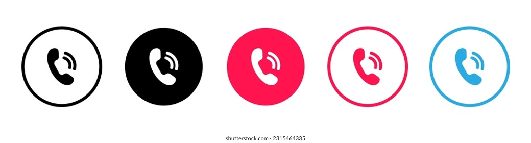 Incoming call icon. Phone button. Phone call icon. Vector