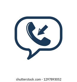 Incoming call Icon Phone Communication Symbol Logo Template