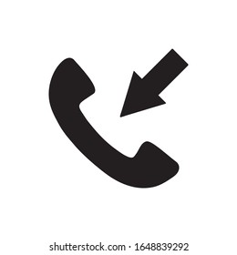 INCOMING CALL ICON, RECEIVER CALL ICON VECTOR
