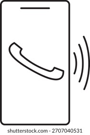 Icono de llamada entrante. Icono de llamada entrante. Icono de llamada.