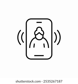 incoming call icon sign vector