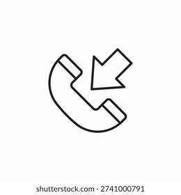 incoming call icon sign vector