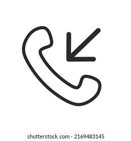 incoming call icon with simple design