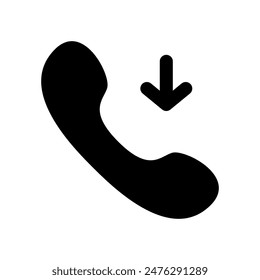 incoming call icon simple design, call design