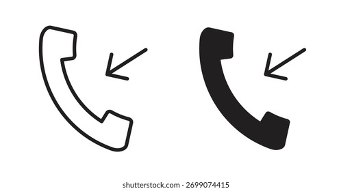 Incoming Call icon simple flat trend modern graphic design abstract logotype