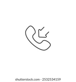 Incoming call icon symbol vector illustration