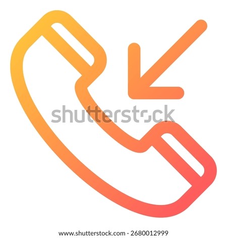 Incoming Call icon symbol. Vector illustration.