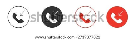 Incoming Call icon. web vector design