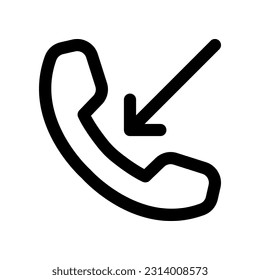 icono de llamada entrante para tu diseño de sitio web, logotipo, aplicación, interfaz de usuario.