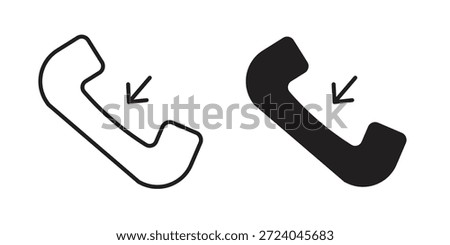 Incoming Call icons logo design, Pictogram Icons