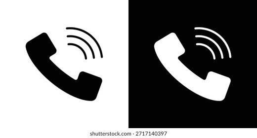 Incoming Call icons set. vector icons designed in filled style