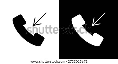 Incoming Call icons symbol for web and mobile filled vector isolated