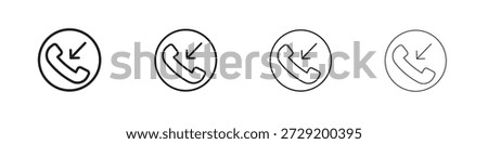 Incoming Call icons Vector Logo Template Illustration Designs. Vector EPS 10.