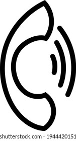 Incoming call, illustration, vector on a white background