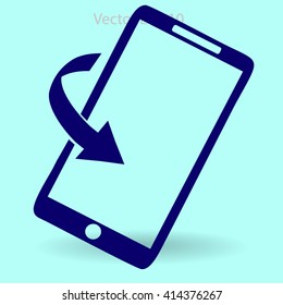 Incoming call on a mobile phone vector icon