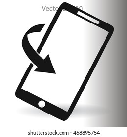 Incoming call on a mobile phone vector icon