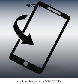 Incoming call on a mobile phone vector icon