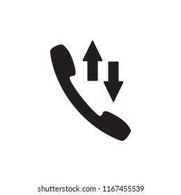 incoming and call out icon symbol in trendy flat style