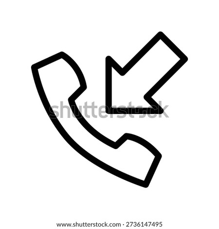 incoming call outline icon vector design good for web or mobile app