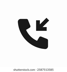 incoming call phone icon sign vector