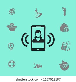 an incoming call to the phone vector icon