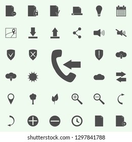 incoming call sign icon. web icons universal set for web and mobile