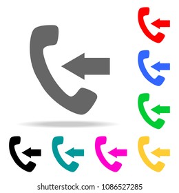 incoming call sign icons. Elements of human web colored icons. Premium quality graphic design icon. Simple icon for websites, web design, mobile app, info graphics on white background