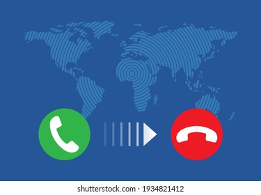 Incoming call, smartphone, Communication Connect Concept, vector design