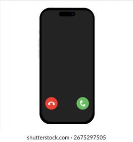 Llamada entrante Smartphone Pantalla Vector móvil