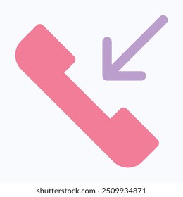 Chamada Recebida, Ícone Telefone, Ícone Vetor De Telefonema. Interface Do Usuário, Experiência Do Usuário, Ícone De Vetor Isolado De Estilo Plano.