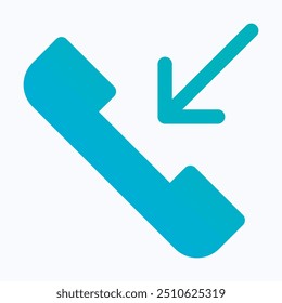 Incoming Call, Telephone Icon, Phone Call Vector Icon. User Interface, User Experience, Isolated Gradient Vector Icon.