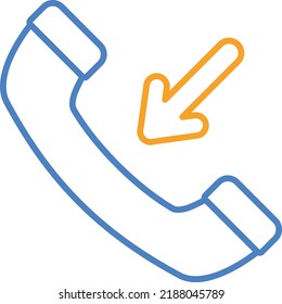 Icono vector de llamada entrante. Se puede usar para imprimir, móviles y aplicaciones web.