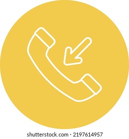 Incoming Call vector icon. Can be used for printing, mobile and web applications.