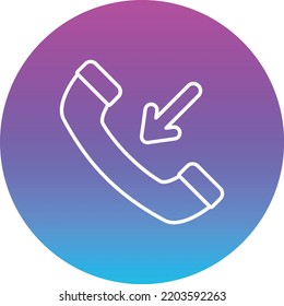 Incoming Call vector icon. Can be used for printing, mobile and web applications.
