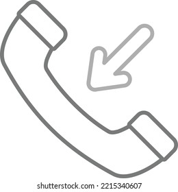 Icono vector de llamada entrante. Se puede usar para imprimir, móviles y aplicaciones web.