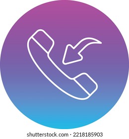 Icono vector de llamada entrante. Se puede usar para imprimir, móviles y aplicaciones web.