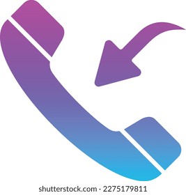 Incoming Call vector icon. Can be used for printing, mobile and web applications.