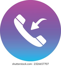 Eingehende Call-Vektorsymbol. Kann für Druck-, Mobil- und Web-Anwendungen verwendet werden.