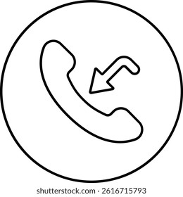 Incoming Call vector icon. Can be used for printing, mobile and web applications.