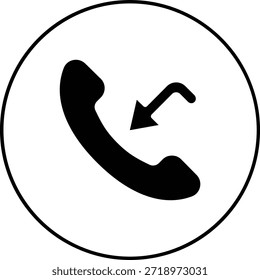 Incoming Call vector icon. Can be used for printing, mobile and web applications.
