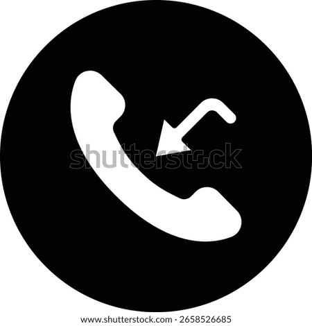 Incoming Call vector icon. Can be used for printing, mobile and web applications.