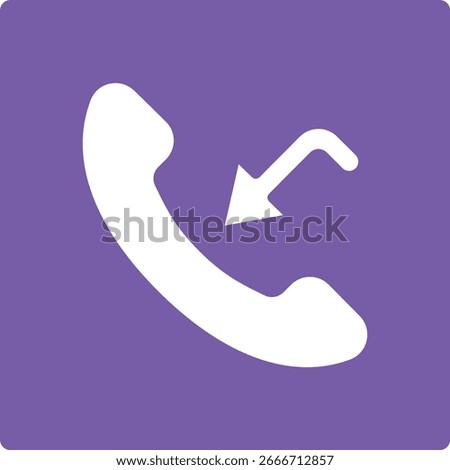 Incoming Call vector icon. Can be used for printing, mobile and web applications.