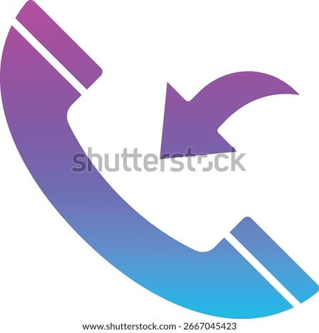 Incoming Call vector icon. Can be used for printing, mobile and web applications.