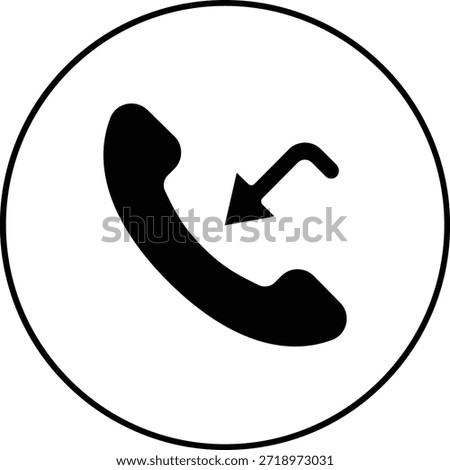 Incoming Call vector icon. Can be used for printing, mobile and web applications.