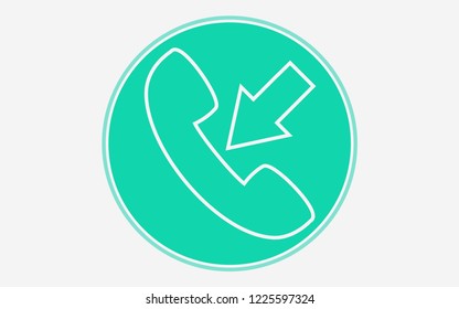 Incoming call vector icon sign symbol