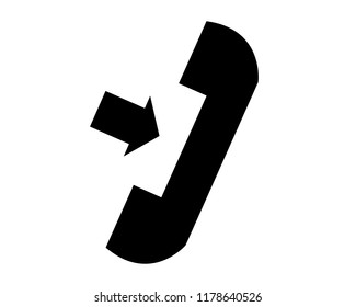 Incoming call vector pictogram icon 