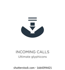 Incoming calls icon vector. Trendy flat incoming calls icon from ultimate glyphicons collection isolated on white background. Vector illustration can be used for web and mobile graphic design, logo, 