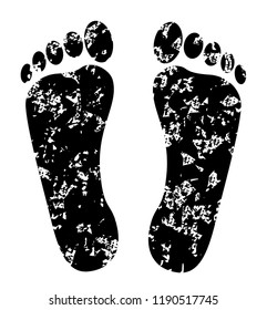 Incoming footprint grunge Vector eps 10