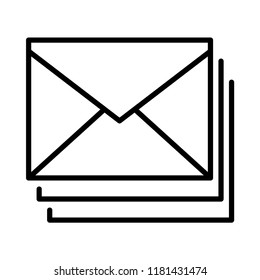 Incoming mail, email, envelope concept line icon. Simple element illustration. Can be used for web and mobile UI/UX